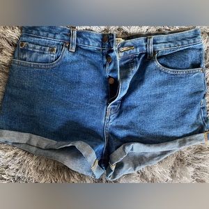 Blue jean shorts